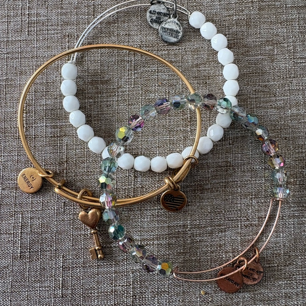Alex and Ani Gold and Silver Charm Bracelets